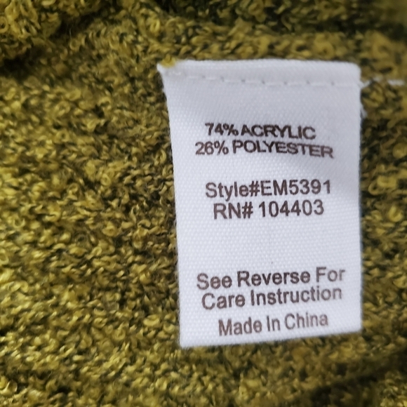 NWT E & M Kiwi Green Long Sleeved Sweate - Picture 4 of 4